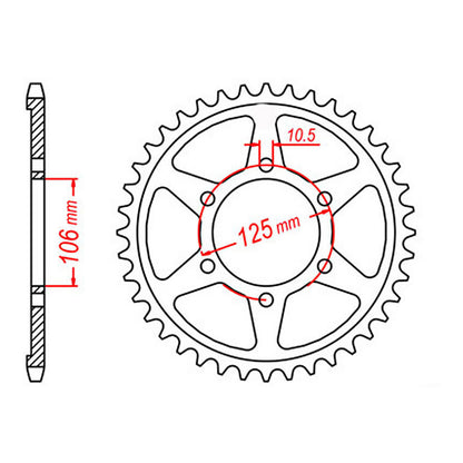 XAM Sprocket Kit Triumph 675 Day '06-'15/Strt Trp '07-'11 X-RG Gold 16/47