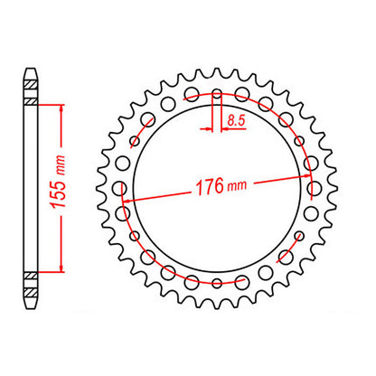 XAM Sprocket Kit Triumph Speed Triple 1050i '12-'15 X-Ring Gold 18/43