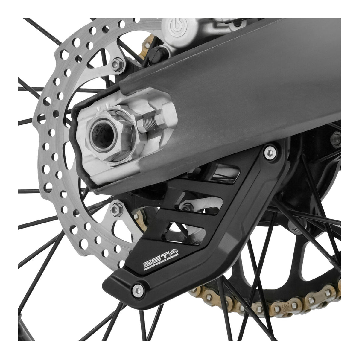 Zeta KTM/Husqvarna/GasGas/Stark Black Aluminium Rear Disc Guard