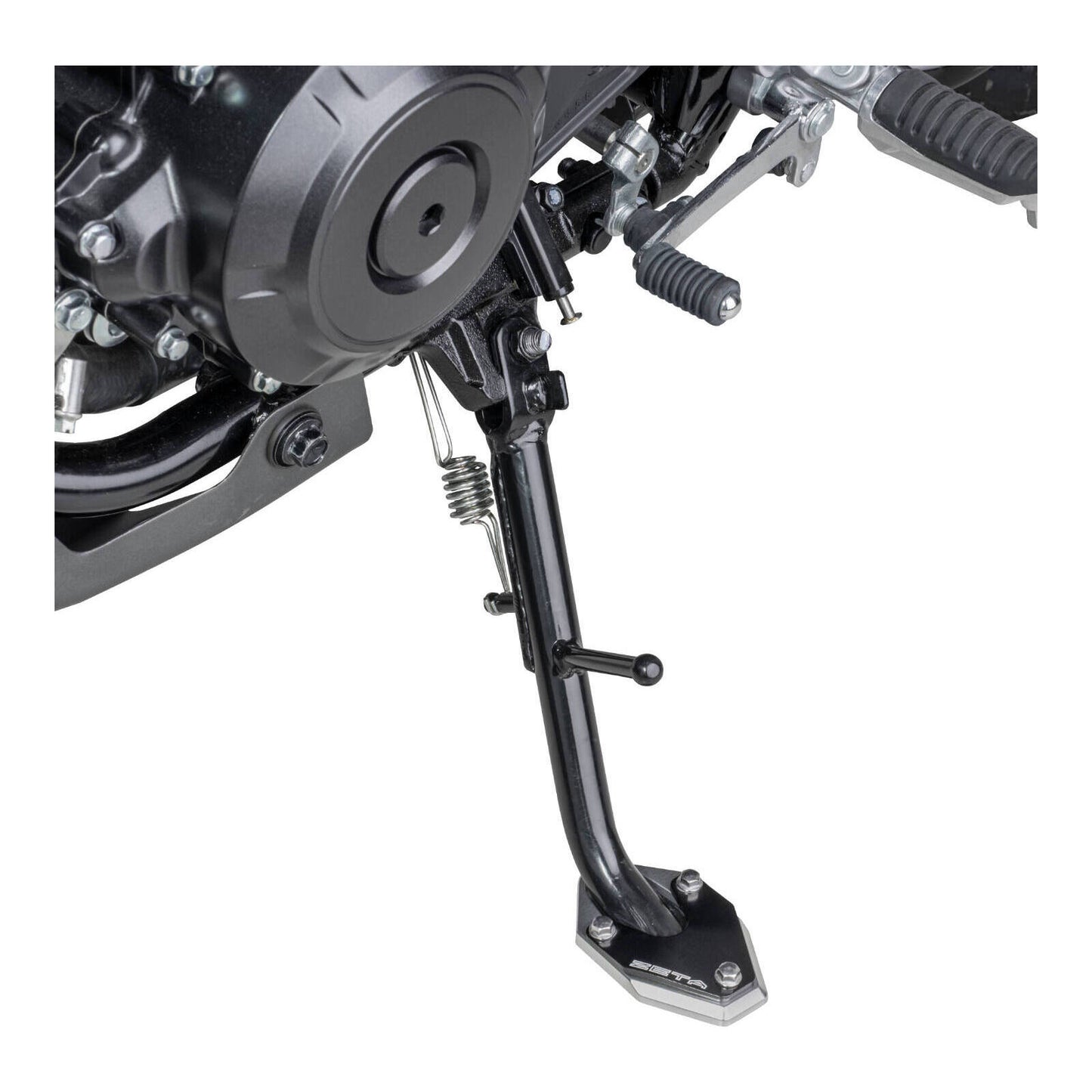 Zeta Side Stand Extender - Black / Silver - Suzuki V-Strom 250 ('17-) / V-Strom