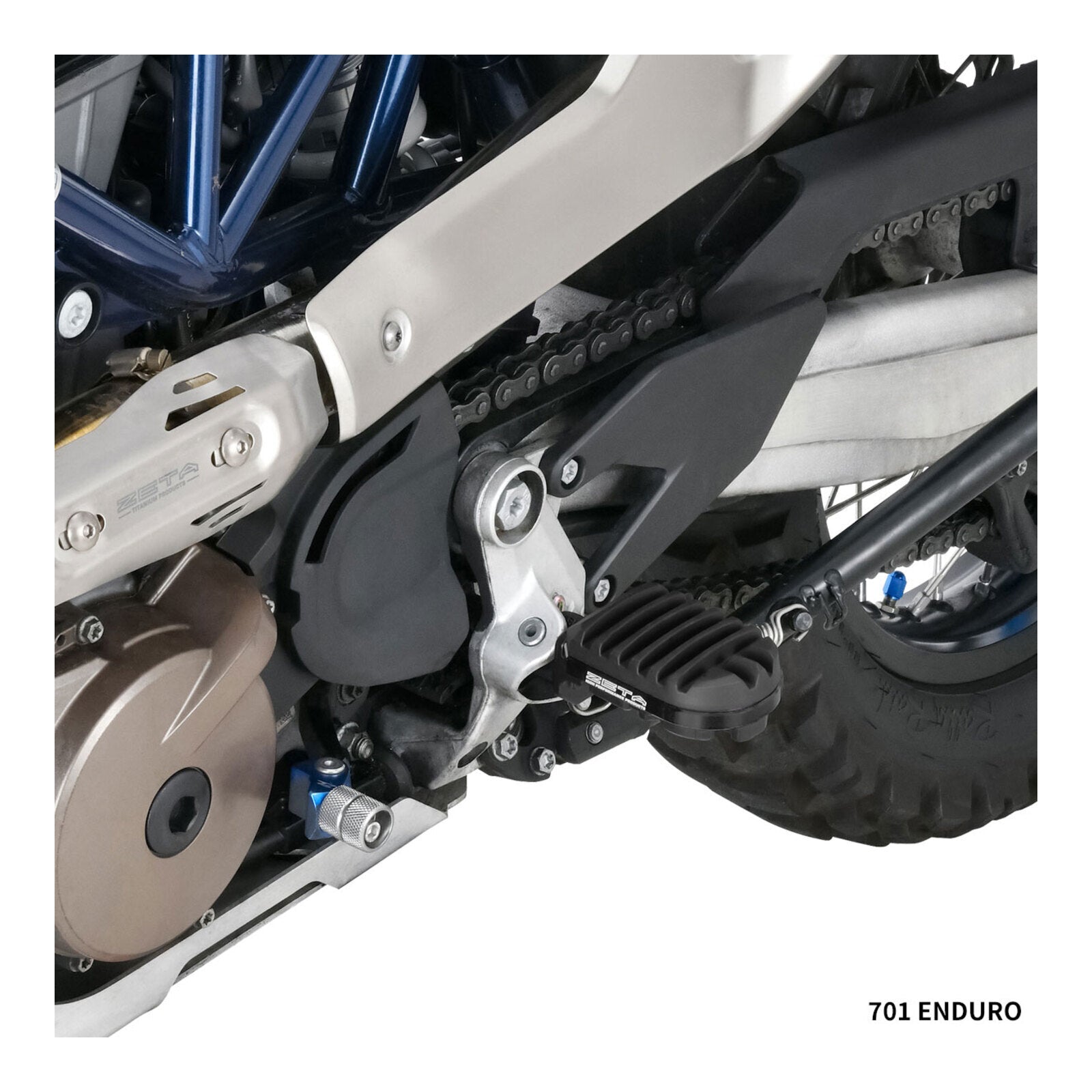 Zeta Adventure Foot Pegs - KTM - Black